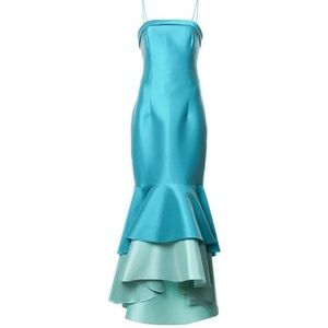 NWT Sachin & Babi Gunaydin Gown Two Tone Teal Dress Size 2